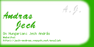 andras jech business card